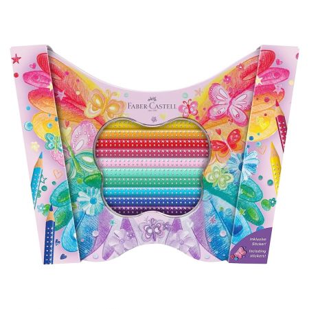 Creioane colorate Sparkle Butterfly 20 buc/set, FABER CASTELL
